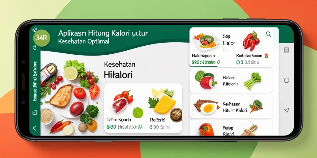 Antarmuka aplikasi Hitung Kalori 34R yang informatif dan menarik.