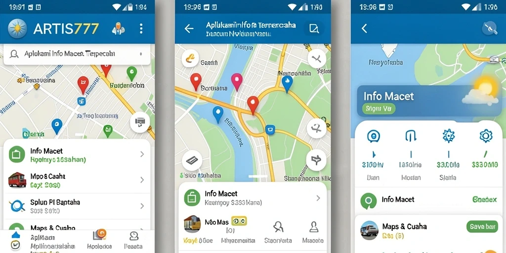 Tampilan antarmuka ARTIS777 yang intuitif dan informatif untuk Info Macet.
