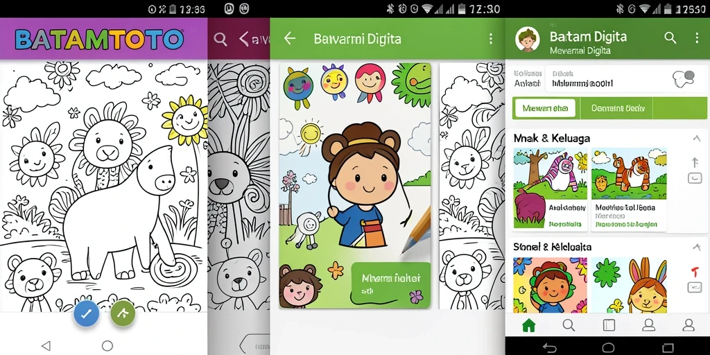 Antarmuka mewarnai digital yang interaktif dan menyenangkan.