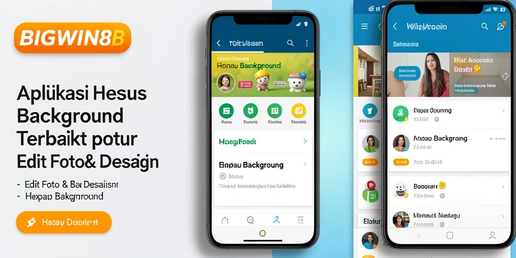 Antarmuka aplikasi BIGWIN88 untuk hapus latar belakang yang user-friendly.
