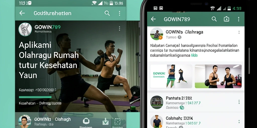 Tampilan antarmuka GOWIN789 dengan berbagai pilihan latihan Olahraga Rumah.