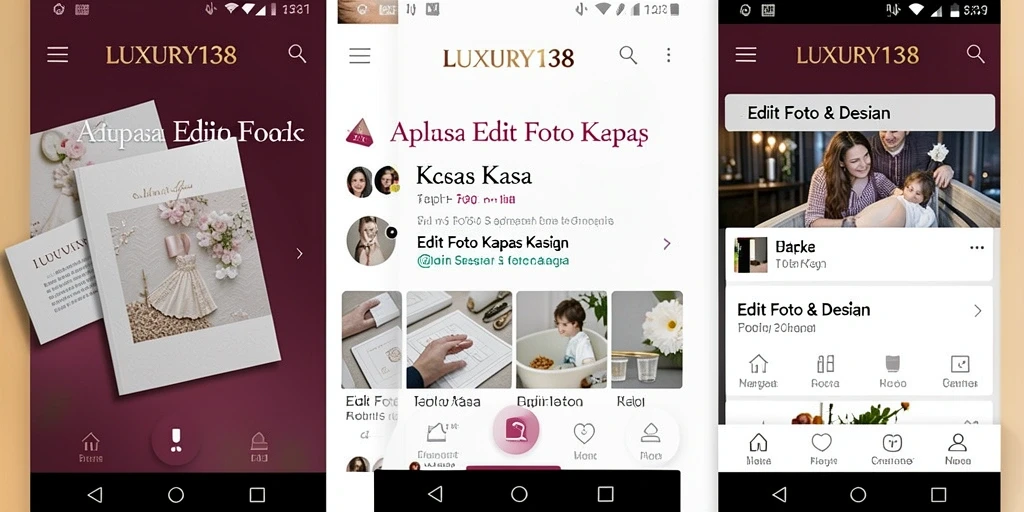 Tampilan antarmuka LUXURY138 untuk edit foto kertas kaca.