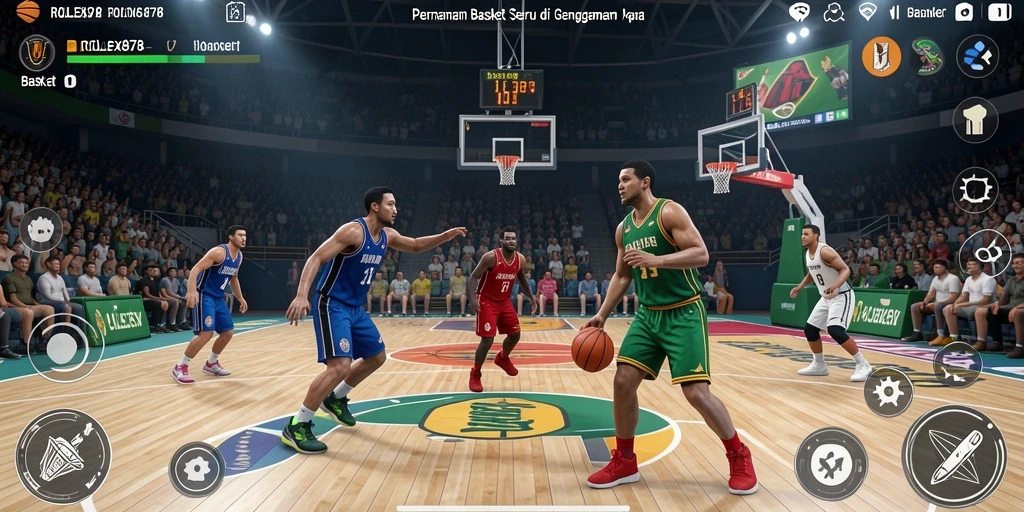 Antarmuka game Basket ROLEX878 yang menarik dan interaktif.