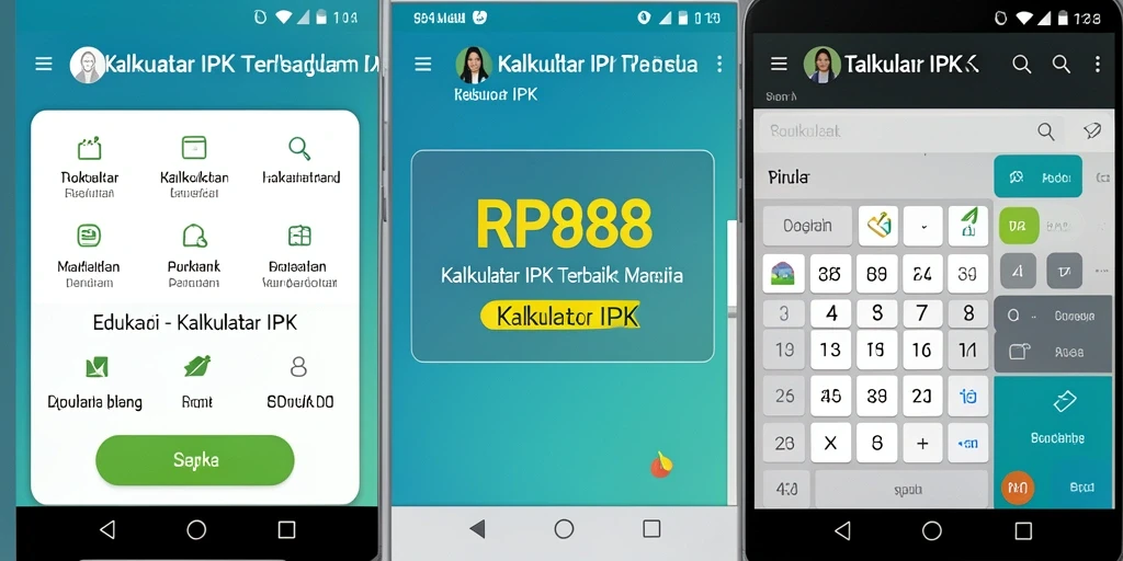 Tampilan antarmuka utama RP888 untuk Kalkulator IPK yang intuitif.