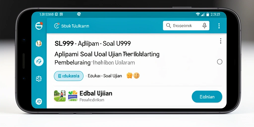 Tampilan antarmuka aplikasi SL999 saat mengakses soal ujian.