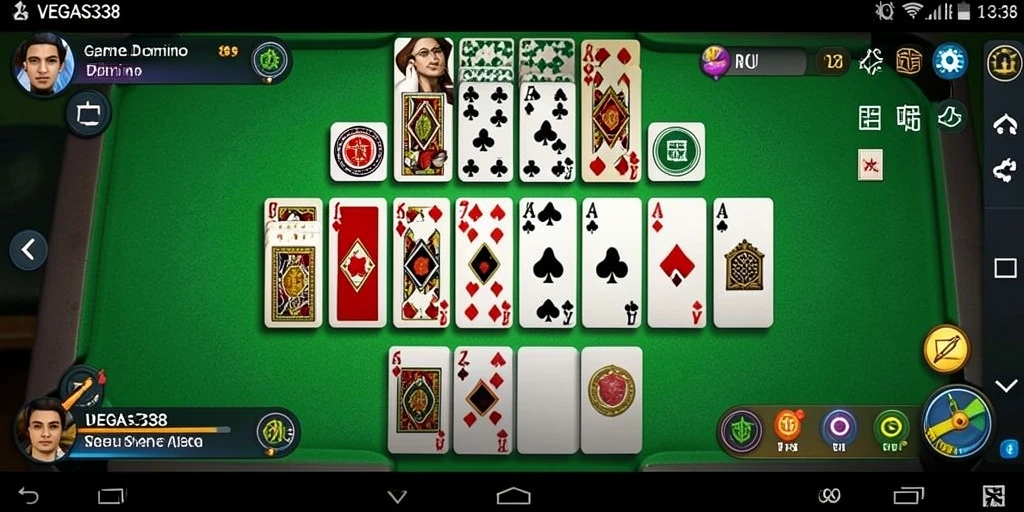 Tampilan antarmuka menarik dari game Domino VEGAS338.