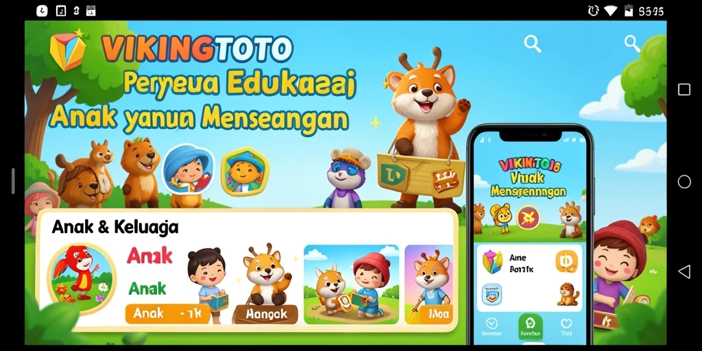 Antarmuka VIKINGTOTO yang ceria dan ramah anak.